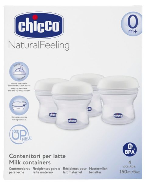 Chicco Pots de Conservation de Lait Maternel - 150 ml